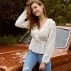 Outlet Princesse Fleurie Blouse Brodée de Fleurs