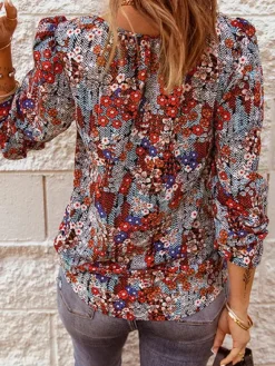Discount Princesse Fleurie Blouse Fleurie avec Noeud