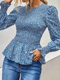 Discount Princesse Fleurie Blouse Fleurie Bleue