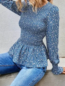 Discount Princesse Fleurie Blouse Fleurie Bleue
