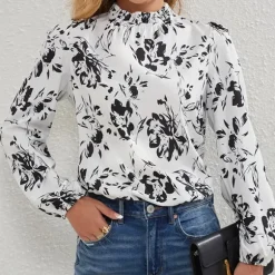 Cheap Princesse Fleurie Blouse Fleurie Col Rond