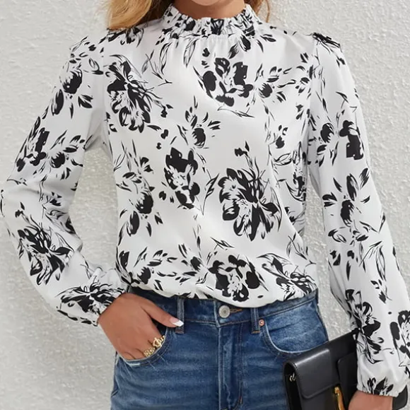 Cheap Princesse Fleurie Blouse Fleurie Col Rond