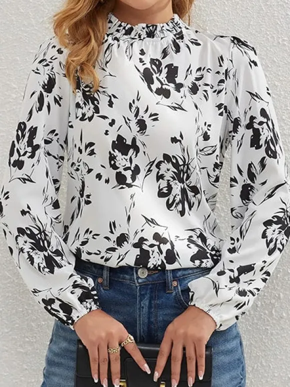 Cheap Princesse Fleurie Blouse Fleurie Col Rond