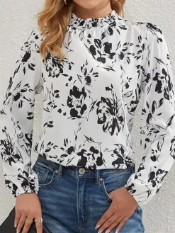 Cheap Princesse Fleurie Blouse Fleurie Col Rond