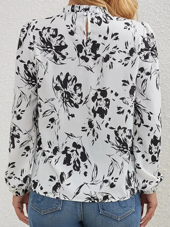 Cheap Princesse Fleurie Blouse Fleurie Col Rond