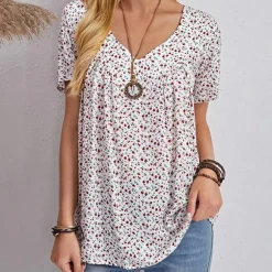 Online Princesse Fleurie Blouse Fleurie Col V