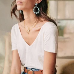 Fashion Princesse Fleurie Blouse Fleurie Décolleté Dos