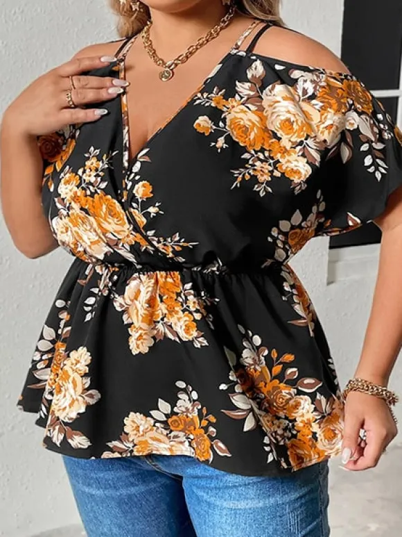 Flash Sale Princesse Fleurie Blouse Fleurie Grande Taille