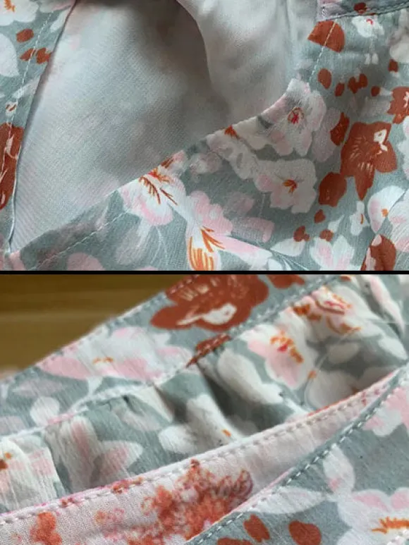 New Princesse Fleurie Blouse Fleurie Manches Bouffantes