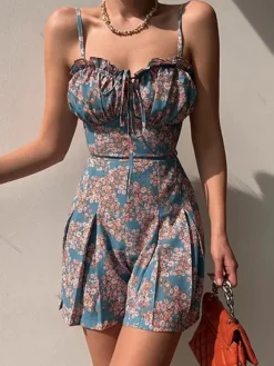 New Princesse Fleurie Combishort Fleuri Effet Robe