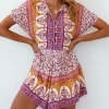 Hot Princesse Fleurie Combishort Fleuri Hippie