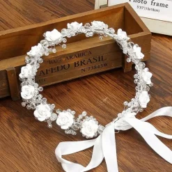 Cheap Princesse Fleurie Couronne de Fleurs Mariée