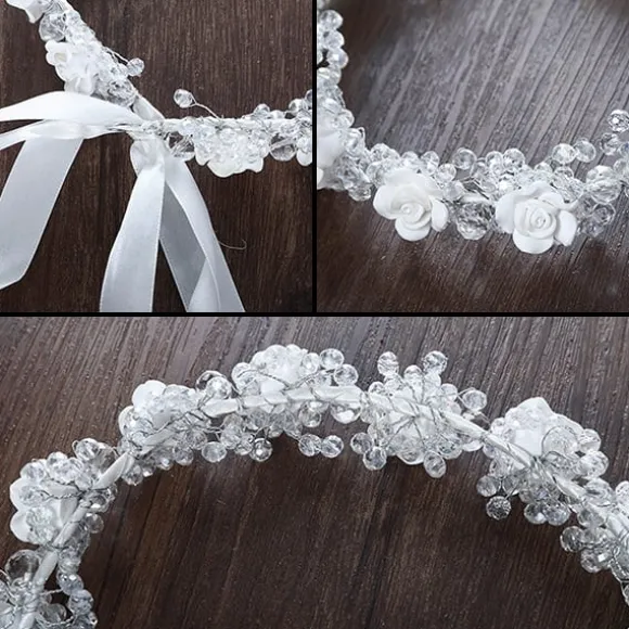 Cheap Princesse Fleurie Couronne de Fleurs Mariée