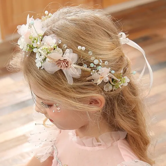 New Princesse Fleurie Couronne de Fleurs Petite Fille