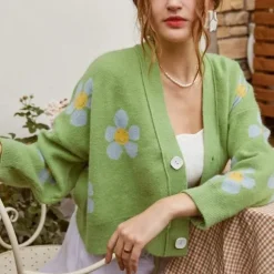 New Princesse Fleurie Gilet Fleuri Oversize