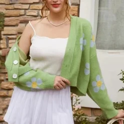 New Princesse Fleurie Gilet Fleuri Oversize