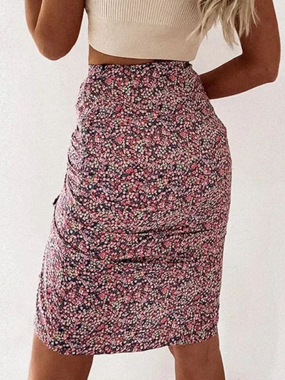 Clearance Princesse Fleurie Jupe Drapée Fleurie