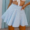 Hot Princesse Fleurie Jupe Fleurie Courte Bleue