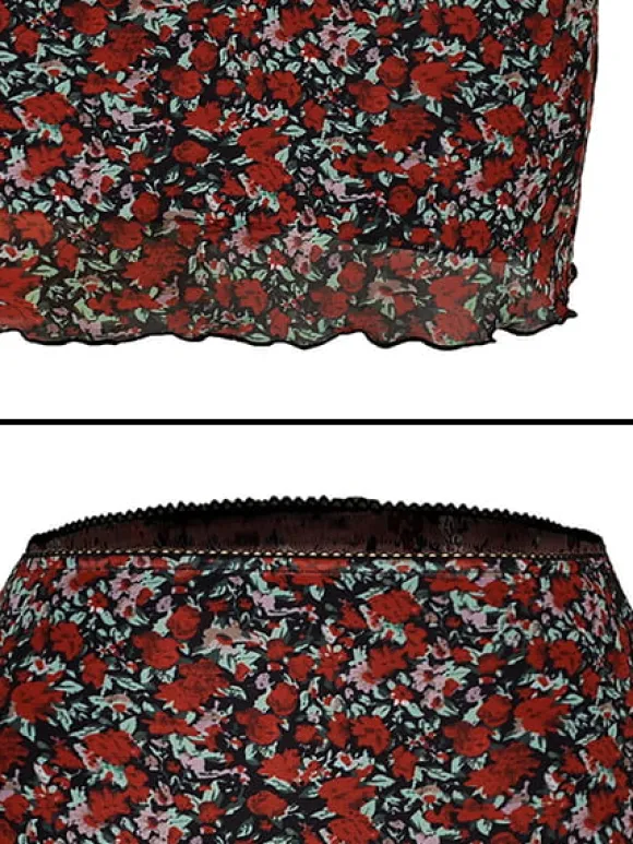 Flash Sale Princesse Fleurie Jupe Fleurie Courte Cintrée
