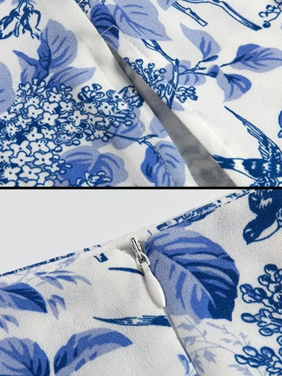 Flash Sale Princesse Fleurie Jupe Fleurie Courte Fendue