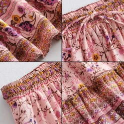 Fashion Princesse Fleurie Jupe Fleurie Courte Rose