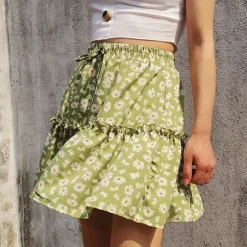 Hot Princesse Fleurie Jupe Fleurie Courte Trapèze