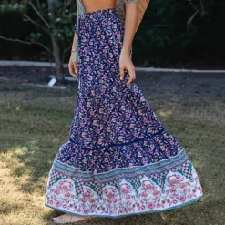 Shop Princesse Fleurie Jupe Fleurie Maxi