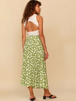 New Princesse Fleurie Jupe Longue Fleurie Taille Haute