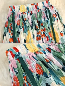 Best Sale Princesse Fleurie Jupe Longue Imprimée Fleurie