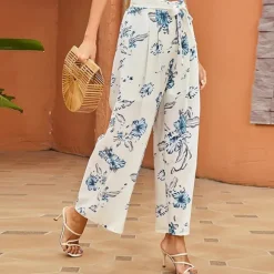Discount Princesse Fleurie Pantalon Blanc Fleuri