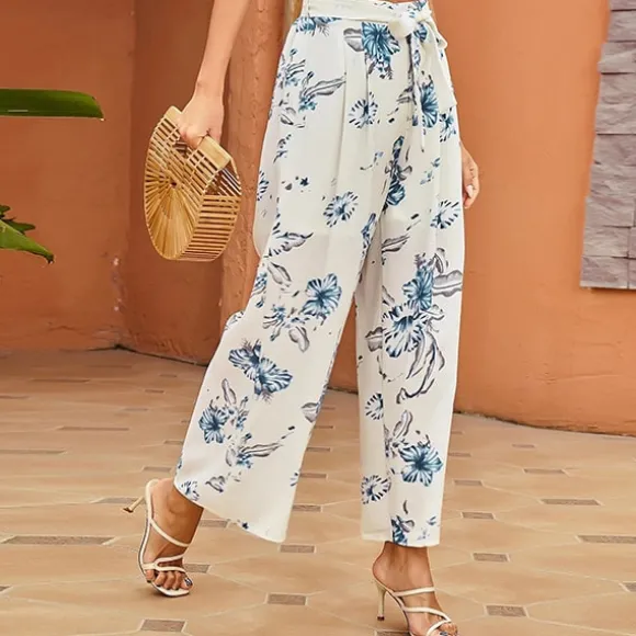 Discount Princesse Fleurie Pantalon Blanc Fleuri