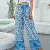 Store Princesse Fleurie Pantalon Bleu Fleuri