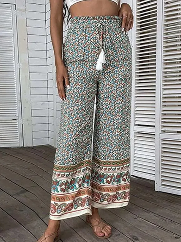 Sale Princesse Fleurie Pantalon Fleuri Bohème