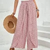 Hot Princesse Fleurie Pantalon Taille Haute Fleuri