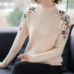 Online Princesse Fleurie Pull Motif Fleuri Femme
