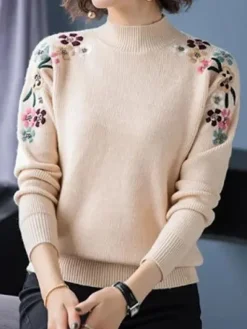 Online Princesse Fleurie Pull Motif Fleuri Femme