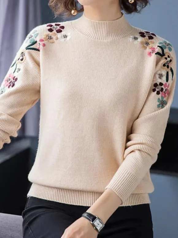 Online Princesse Fleurie Pull Motif Fleuri Femme