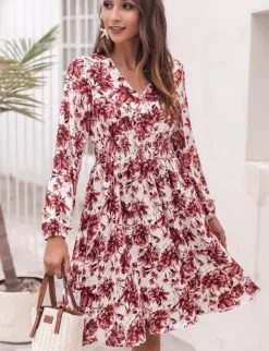 Online Princesse Fleurie Robe Blanche Fleurs Rose