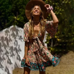 Sale Princesse Fleurie Robe Bohémienne Florale