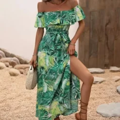 Hot Princesse Fleurie Robe Col Bardot Fleurie