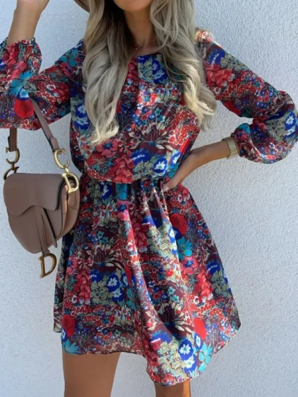 Store Princesse Fleurie Robe Courte Boho Fleurie