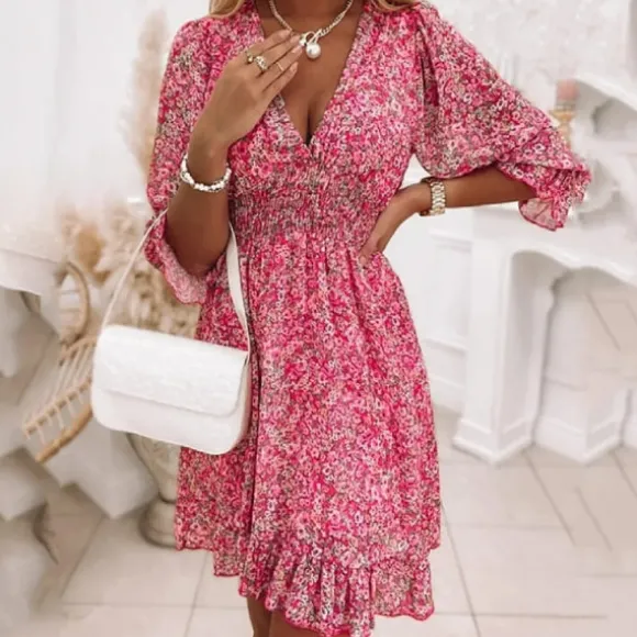 Best Sale Princesse Fleurie Robe Courte Style Champêtre