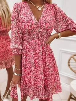 Best Sale Princesse Fleurie Robe Courte Style Champêtre