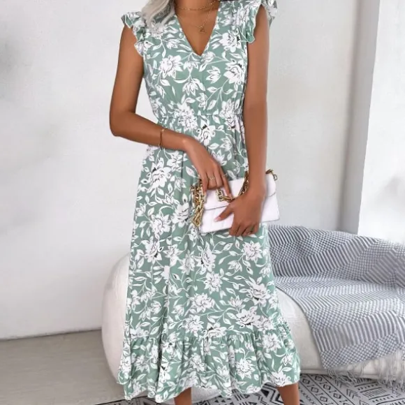 Fashion Princesse Fleurie Robe de Grossesse Fleurie Été