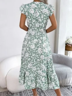 Fashion Princesse Fleurie Robe de Grossesse Fleurie Été