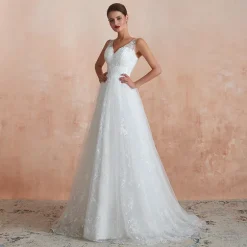 Clearance Princesse Fleurie Robe de Mariée Fleurie Dentelle