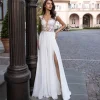 Discount Princesse Fleurie Robe de Mariée Fleurie Fendue
