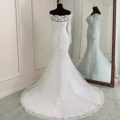 Hot Princesse Fleurie Robe de Mariée Fleurie Manches Longues
