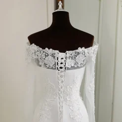 Hot Princesse Fleurie Robe de Mariée Fleurie Manches Longues