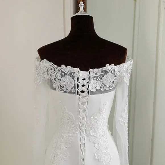 Hot Princesse Fleurie Robe de Mariée Fleurie Manches Longues